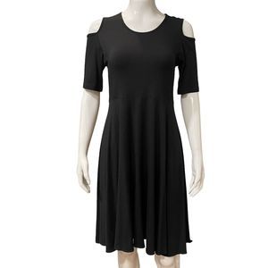 COMFY USA Black Modal Nicole Dress W/ Cold Shoulder  Cut Outs Style M410  Size S